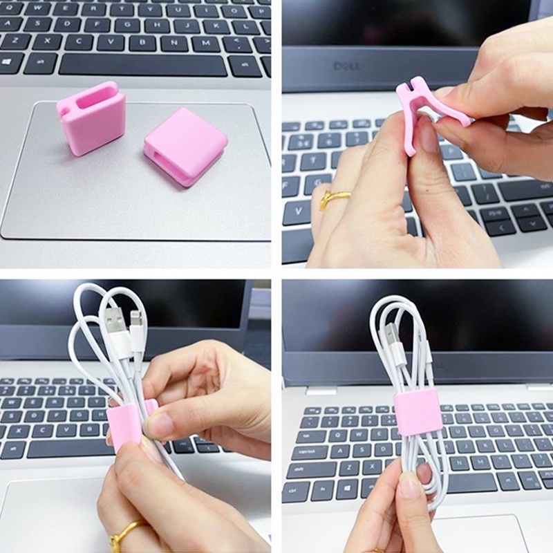 Dụng cụ quấn dây cáp sạc/tai nghe gọn nhẹ nhiều màu sắc tiện dụng mang theo du lịch