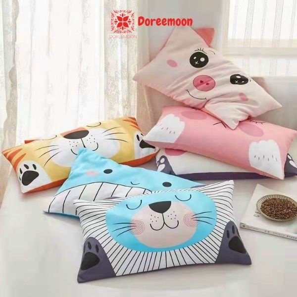 Gối MATXA cho bé - Vỏ gối cotton, Ruột matxa - mềm mại, màu sắc dễ thương - Doreemoon