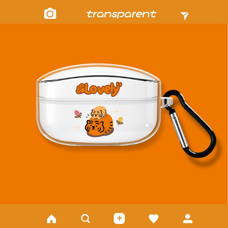 Vỏ bảo vệ hộp sạc tai nghe Sony WF-C500/WF-1000XM4 2022 Bluetooth không dây chống rơi giảm tiếng ồn hình hổ hoạt hình