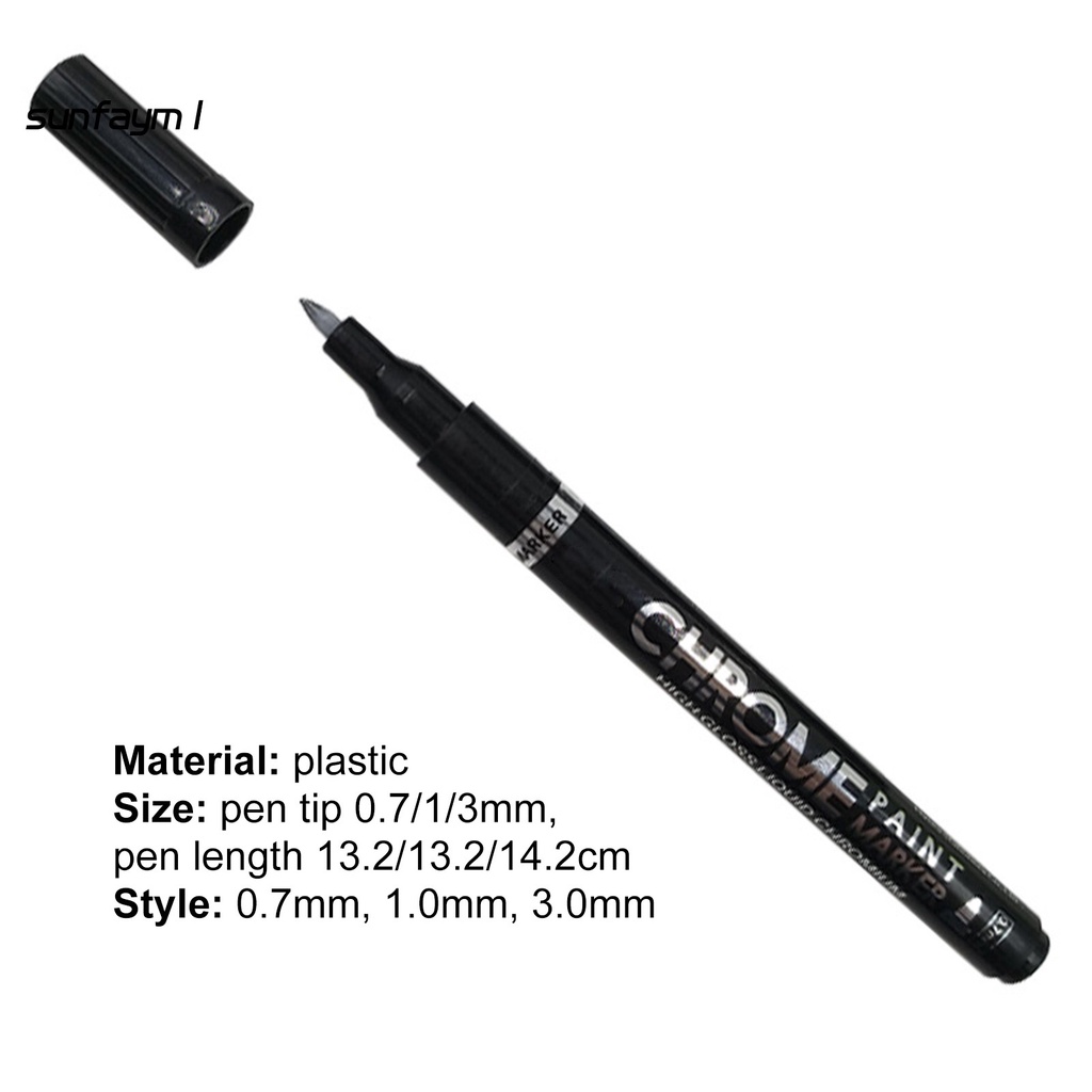 Bút lông đánh dấu mạ chrome chống trầy xước kính - ảnh sản phẩm 3