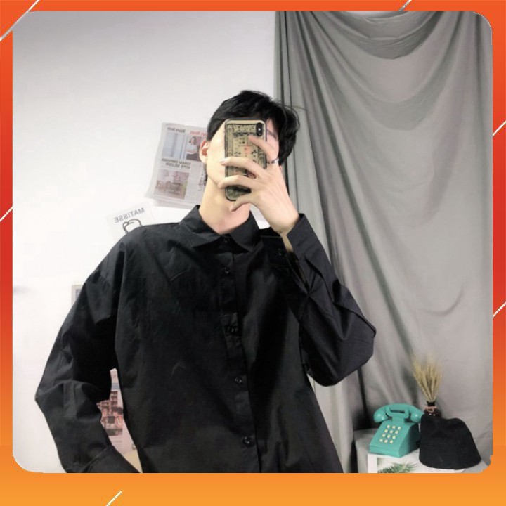 Áo Sơ Mi Đen Dài Tay Hàng Siêu Cấp, Chất Cực Đẹp - A9 | BigBuy360 - bigbuy360.vn