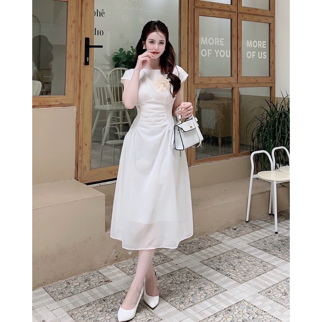 Váy lưới đan eo Kèm hoa siêu xinh