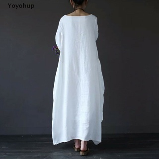 Đầm maxi dáng rộng vải lanh cotton phong cách Boho plus size cho nữ
 #2