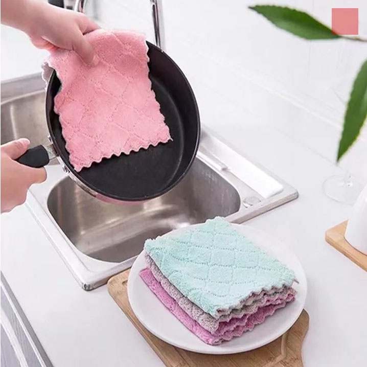 SET 10 Khăn Lau Chùi Đa Năng , Lau Nhà Bếp, Bát Đĩa, Bàn Ghế, Thấm Hút Tốt, Siêu Mềm Mịn, Tiện Lợi, Không Bị Xù Lông