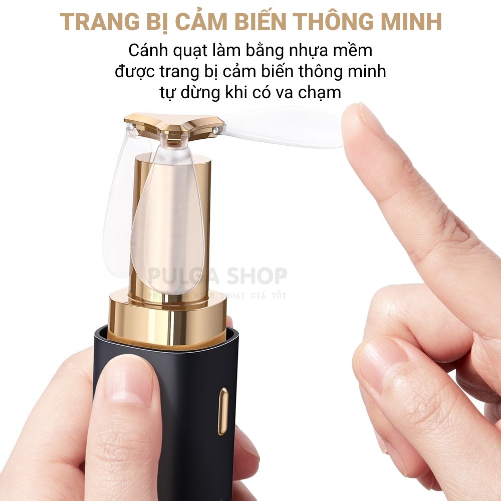 Quạt Cầm Tay Mini Baseus Sạc Pin Tích Điện Thiết Kế Nhỏ Gọn 2 Tốc Độ Gió Sử Dụng Liên Tục 12h