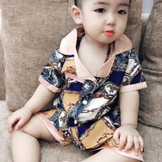 Bộ bijama lụa 3D cho cả bé trai và bé gái