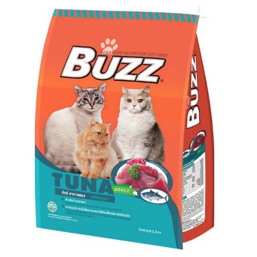 Thức ăn mèo cao cấp Buzz Adult Cat Food Vị cá ngừ 500g [HSD: 06/2022]