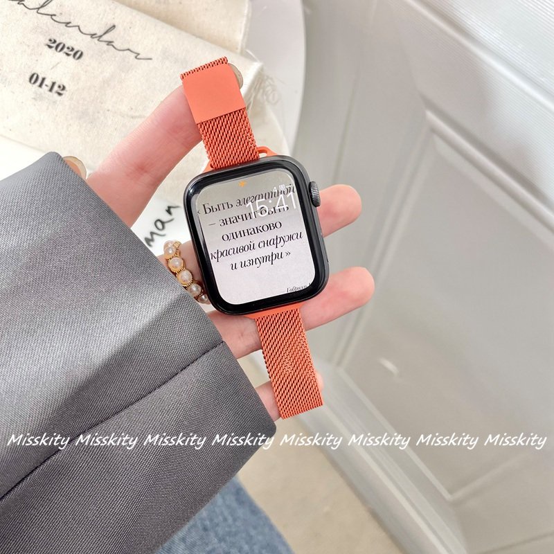 Dây Đeo Inox Milanese Cho Đồng Hồ Thông Minh Apple Watch Ultra 8 7 5 4 3 6 SE 49mm 45mm 41mm 40mm 44mm