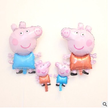 Bong bóng hình heo Pepe/George đáng yêu dùng trang trí sinh nhật cho bé trai và gái