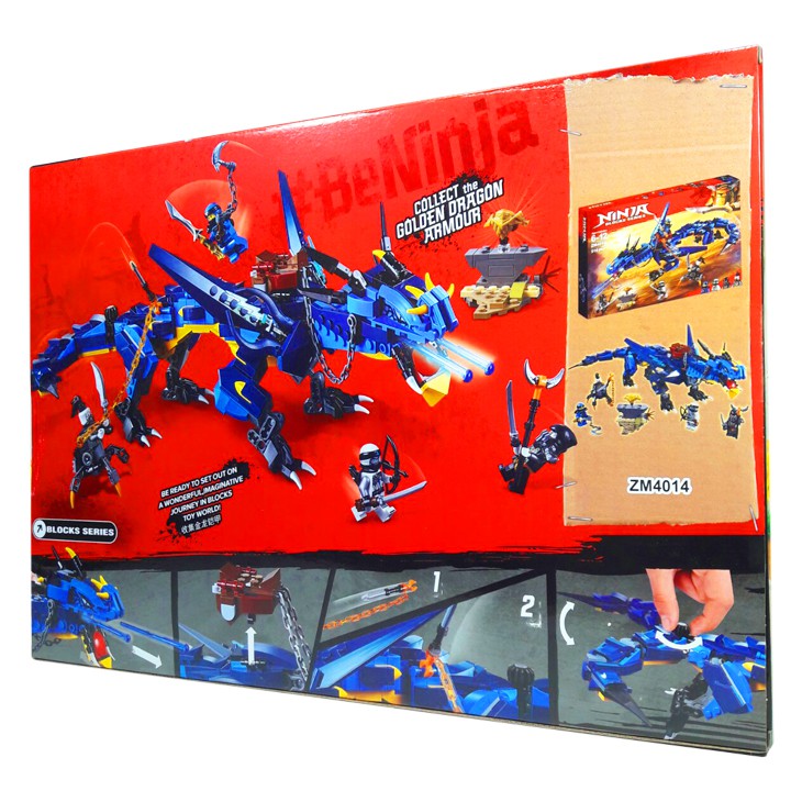 Bộ Lego Xếp Hình Ninjago Siêu Robot Rồng Xanh. Gồm 518 Chi Tiết. Lego Ninjago Lắp Ráp Đồ Chơi Cho Bé.