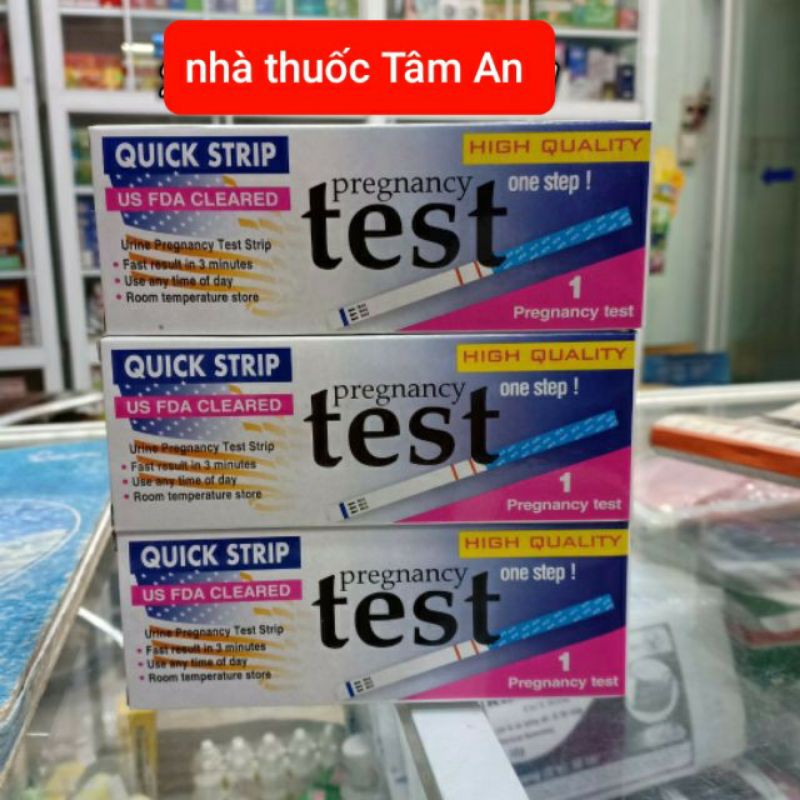 [CHE TÊN SẢN PHẨM] QUE THỬ THAI QUICK TEST THỬ THAI