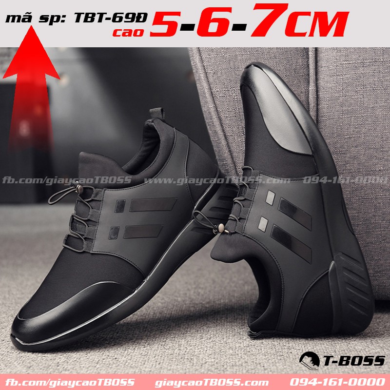 giày cao t-Boss Thể Thao độn đế Tăng chiều cao 5cm - 6cm - 7cm, TBT-699Đ; mẫu mới hot 2021; siêu nhẹ