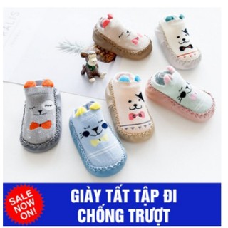 Giày Liền Tất Tập Đi Có Đế Chống Trượt Cho Bé