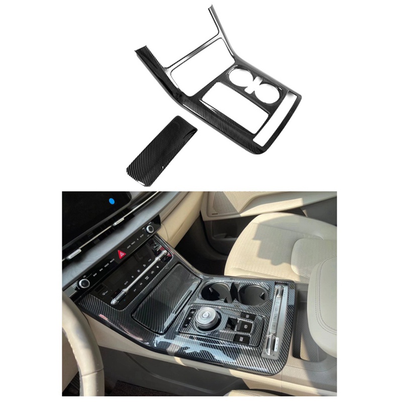 Đối với Kia Lễ hội KA4 20202021 2022 Xe hơi Sợi Carbon Trung tâm Bảng điều khiển Sang số Trang trí Khung Trang trí Phụ kiện Nhãn dán
