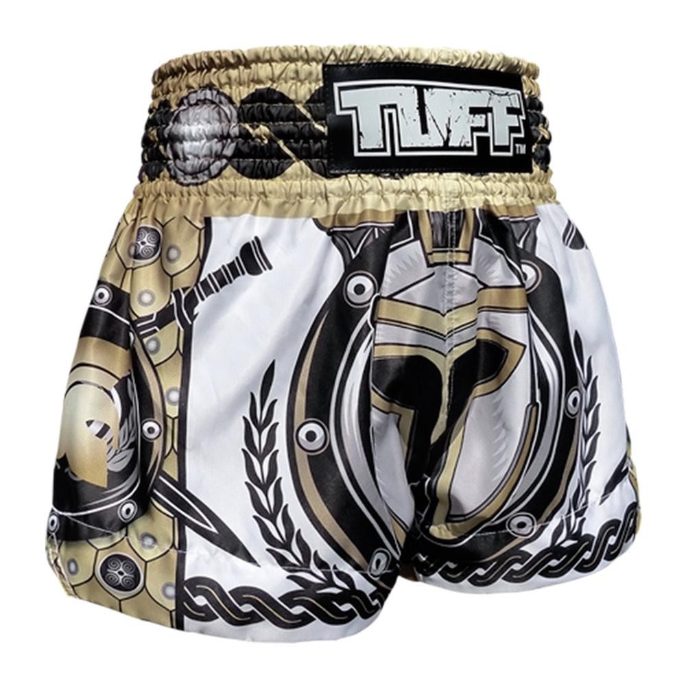 Quần Muay Thai Tuff Golden Gladiator - White