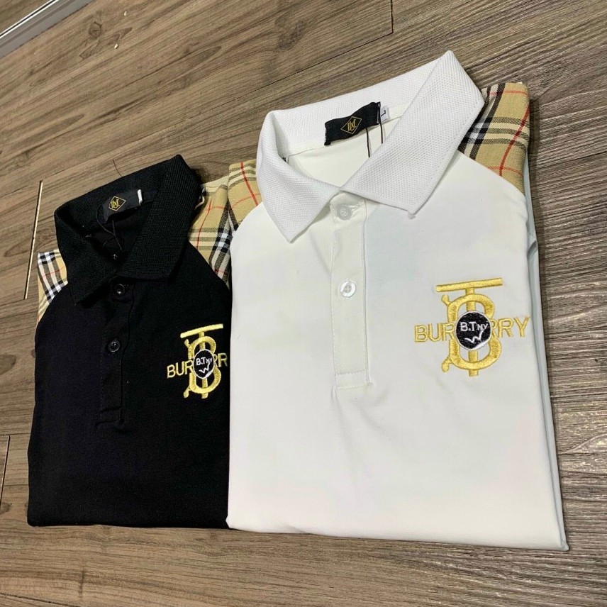 Video Áo thun nam thêu cao cấp cotton 4 chiều thoáng mát 2 màu trắng đen phối hình thời trang | BigBuy360 - bigbuy360.vn