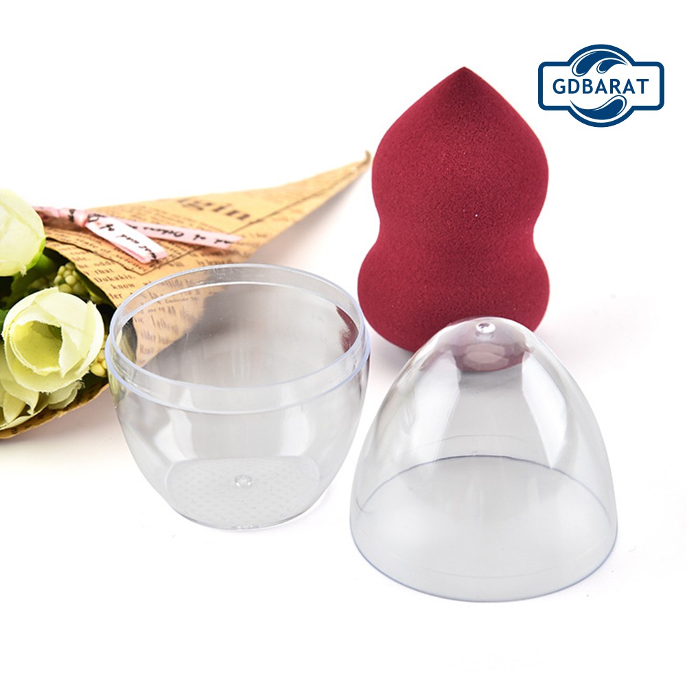 (Hàng Mới Về) Hộp Đựng Mút Trang Điểm Hình Quả Trứng Trong Suốt Tiện Dụng