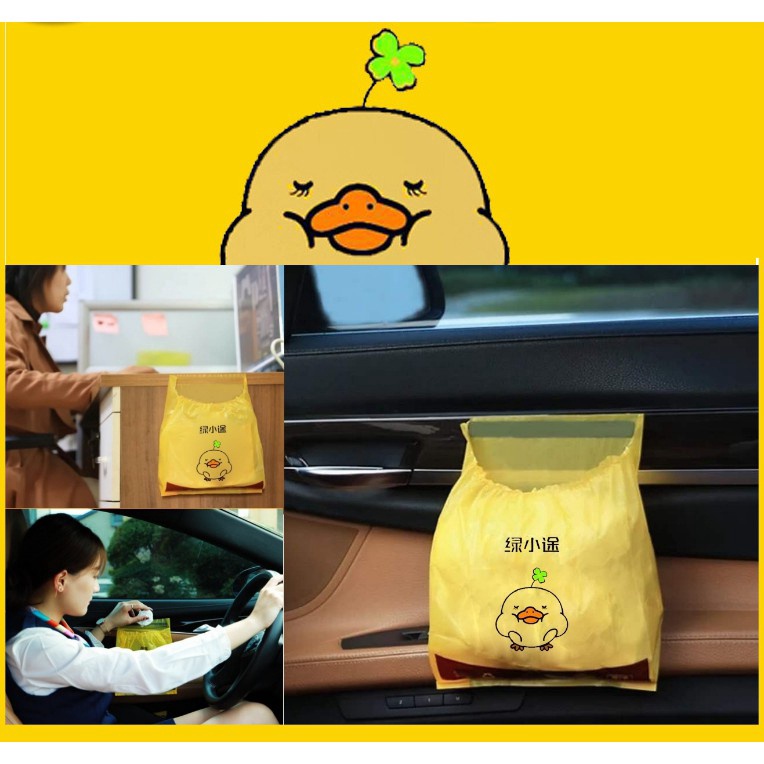 Túi đựng rác thiết kế hoạt hình treo xe ô tô dùng một lần thân thiện với môi trường