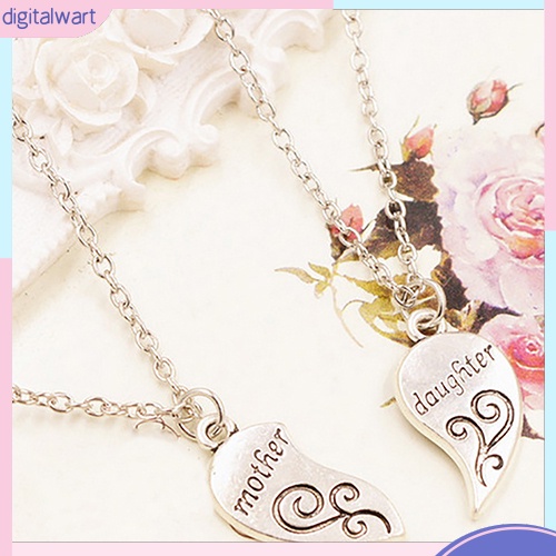 Set 2 dây chuyền khắc chữ Mom và Daughter dễ thương đầy ý nghĩa dành cho mẹ và con gái