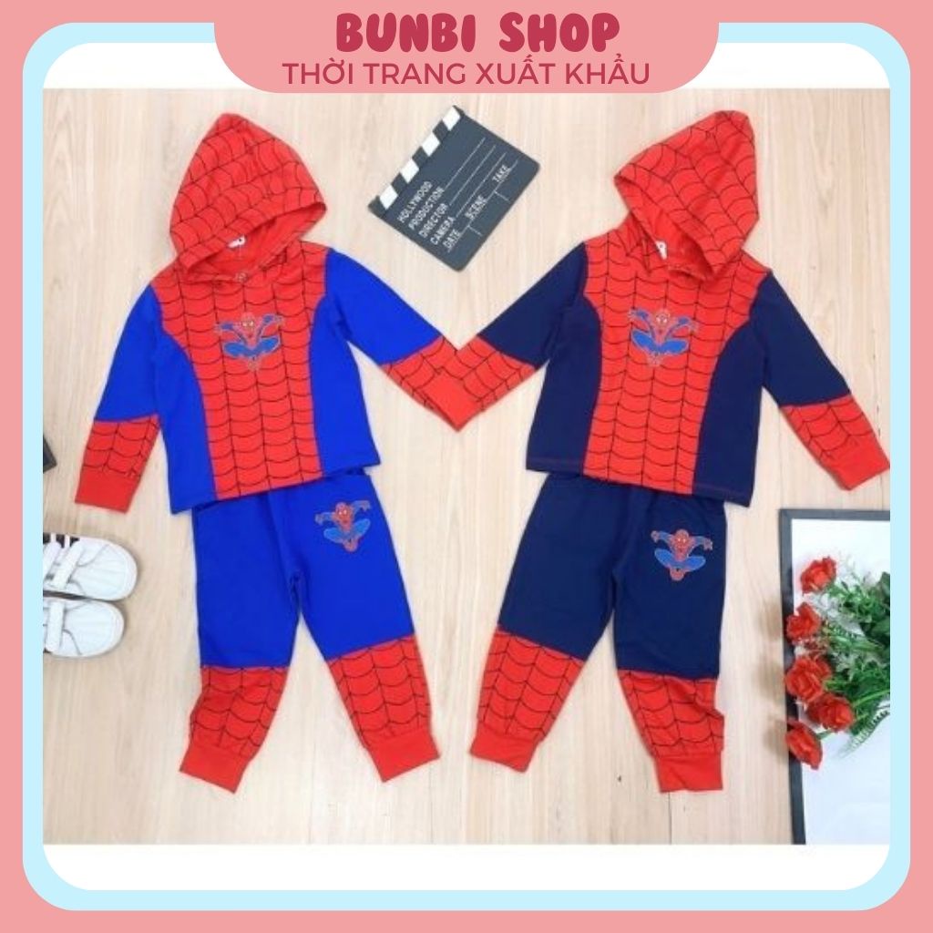 Bộ thu đông cho bé trai, Set cotton dài tay người nhện siêu đẹp BB Angle,hàng việt nam cao cấp