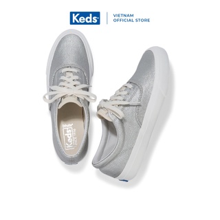 Giày Keds Nữ - Anchor Matte Brushed Canvas Silver - KD059233