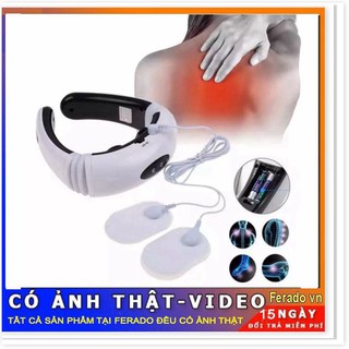 Máy mát xa cổ vai gáy - MÁY MASSAGE CỔ 3D XUNG ĐIỆN GIẢM ĐAU KẾT HỢP TRỊ LIỆU RỐI LOẠN TIỀN ĐÌNH