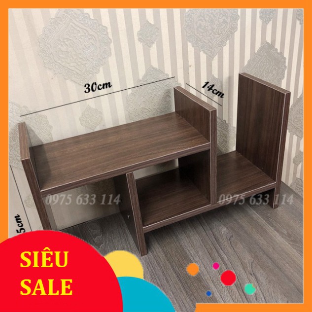 Giá sách để bàn ❤️FREESHIP❤️ Kệ sách mini gỗ siêu xinh 2 tầng trang trí bàn học, bàn làm việc