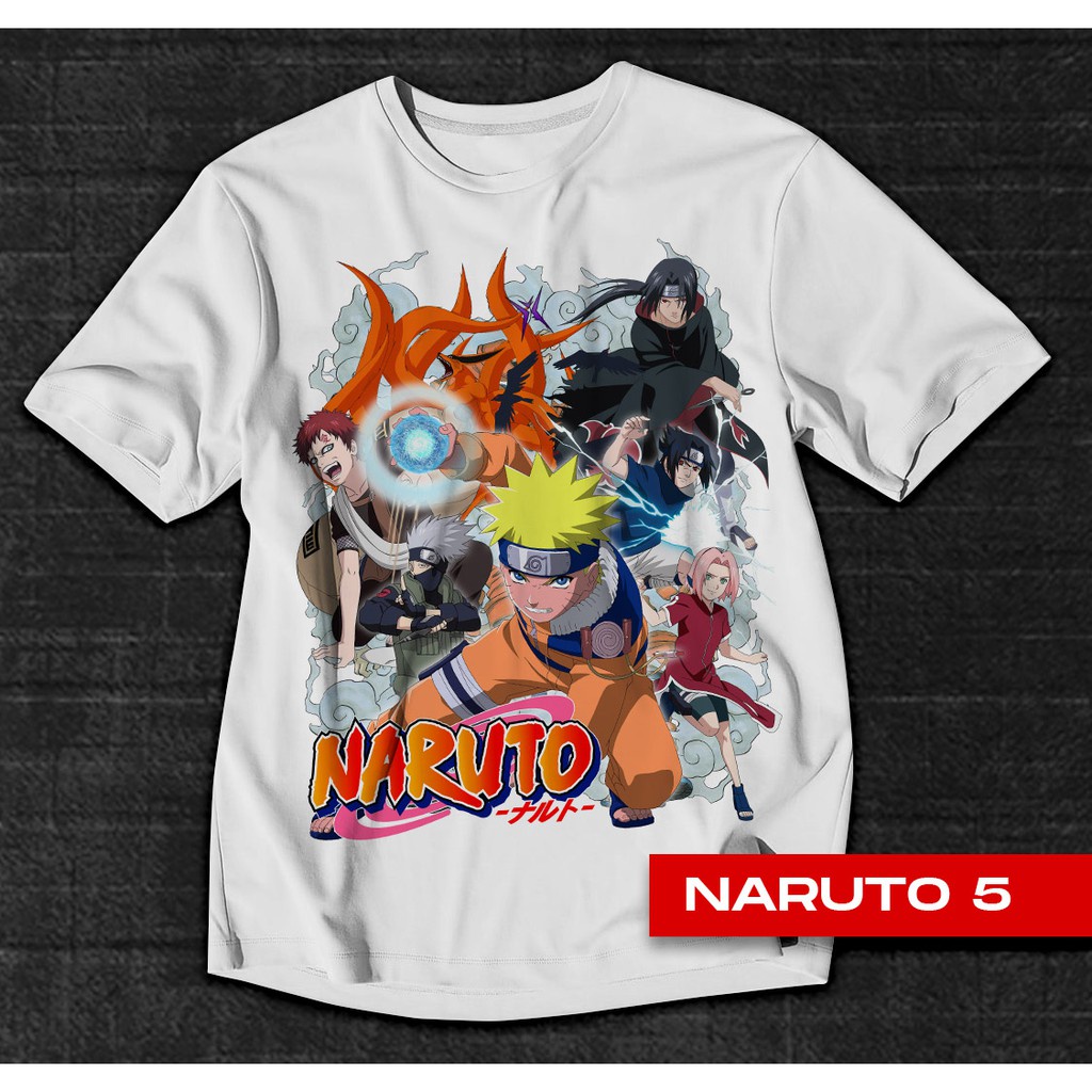 Áo Naruto-BST áo thun in hình Naruto Sasuke Sakura Anime cực chất