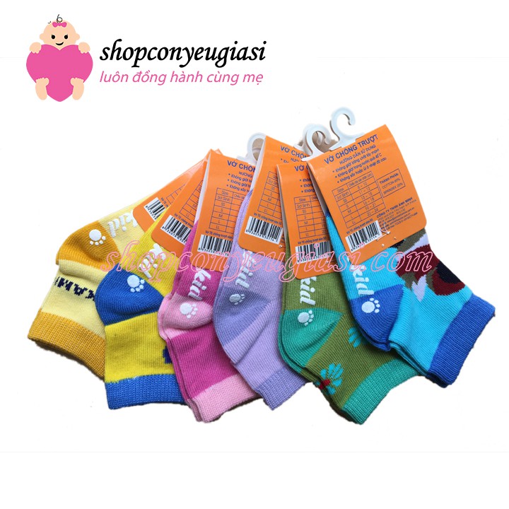 Vớ In Chống Trượt Cổ Cao KameKid Size SS - Made in VietNam - Màu Ngẫu Nhiên