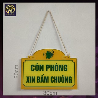 [20x30cm] Biển Còn Phòng Xin Bấm Chuông Dùng Cho Khách Sạn Nhà Nghỉ, Chất Liệu Mica Nhiều Màu Sắc - mythuathanoi.info