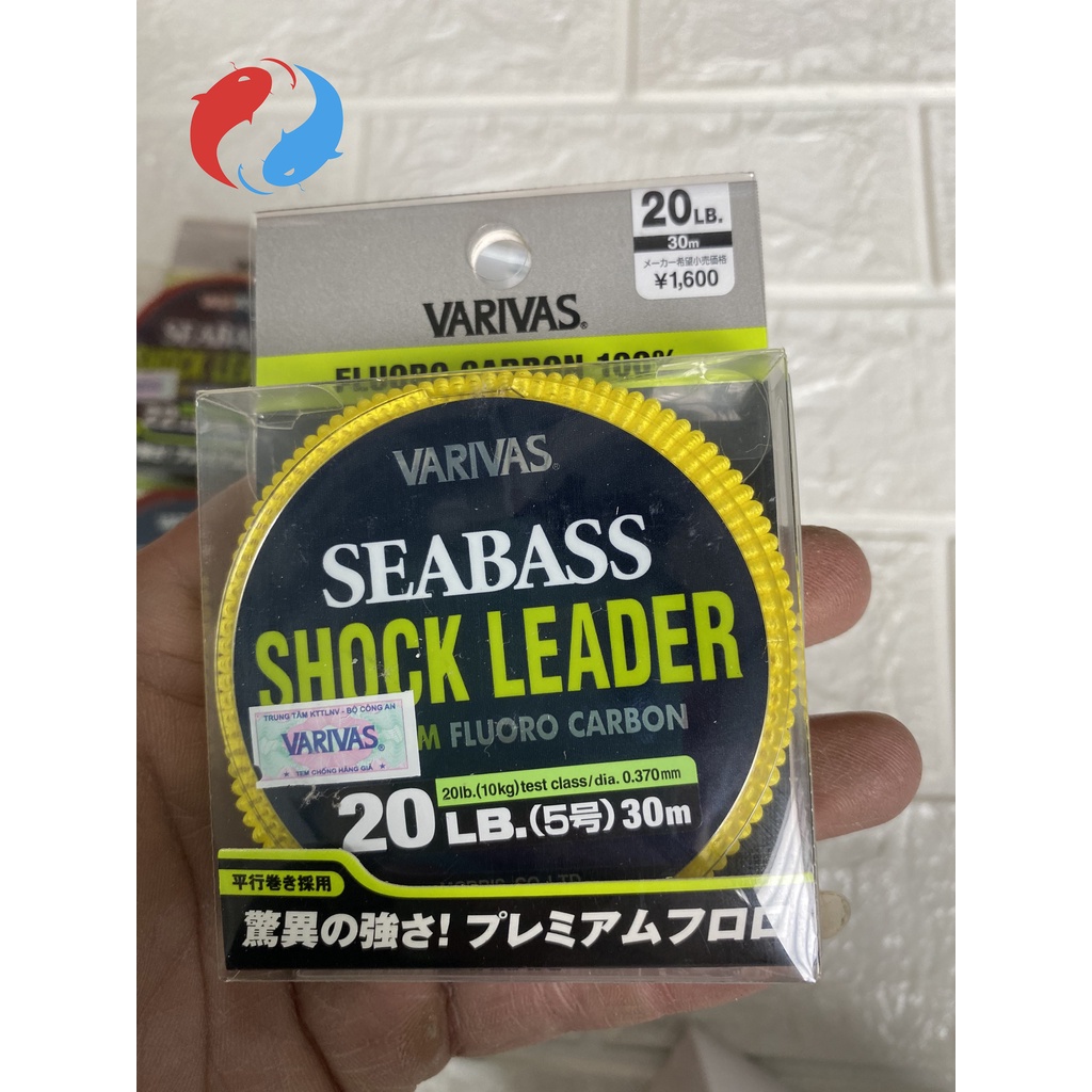Dây Câu Cá Varivas Seabass Shock Leader [Fluorocarbon] - CƯỚC SĂN HÀNG - Cước thẻo - 30m