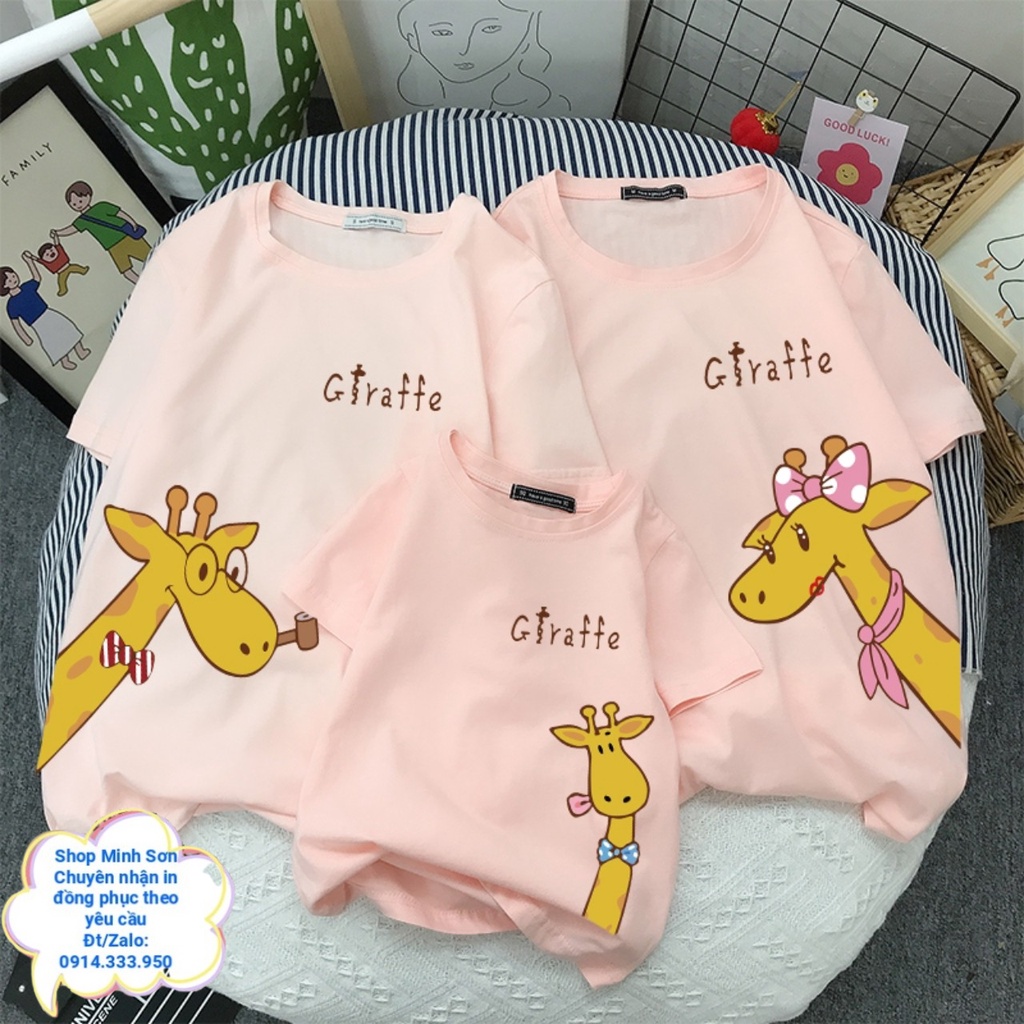 🦒🍎🦒VIDEO ÁO THUN GIA ĐÌNH GTRAFFE HƯƠU CAO CỔ SIÊU CUTE, ÁO ĐI BIỂN CHẤT COTTON LOẠI 1 ĐỦ MÀU ĐỦ SIZE