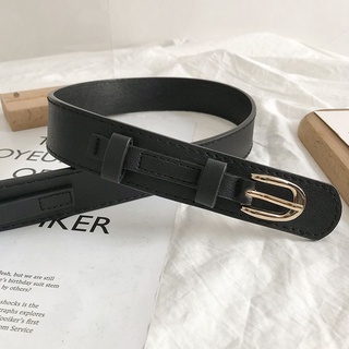 (Belt)Thắt lưng nữ bản nhỏ đen da Pu AUSHE