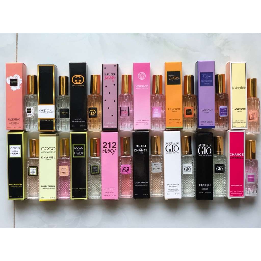 [ Mẫu 3D/ 4D] Nước Hoa Mini Nam Nữ, Nước Hoa Chiết Pháp 12ml