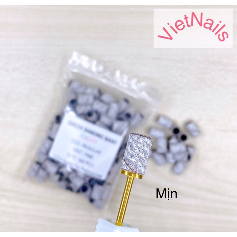 Set 50 & 100 đầu mài nhám xanh & xám zebra USA (Mịn & Nhám)