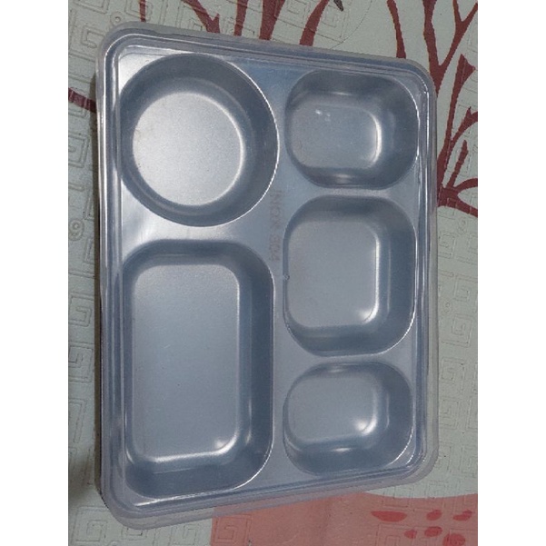 Khay inox 304 đựng cơm cho bé