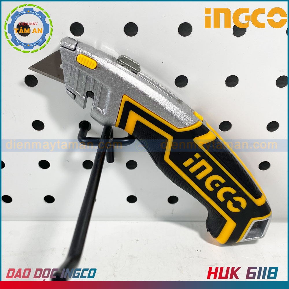 Dao rọc lưỡi ngắn INGCO HUK6118