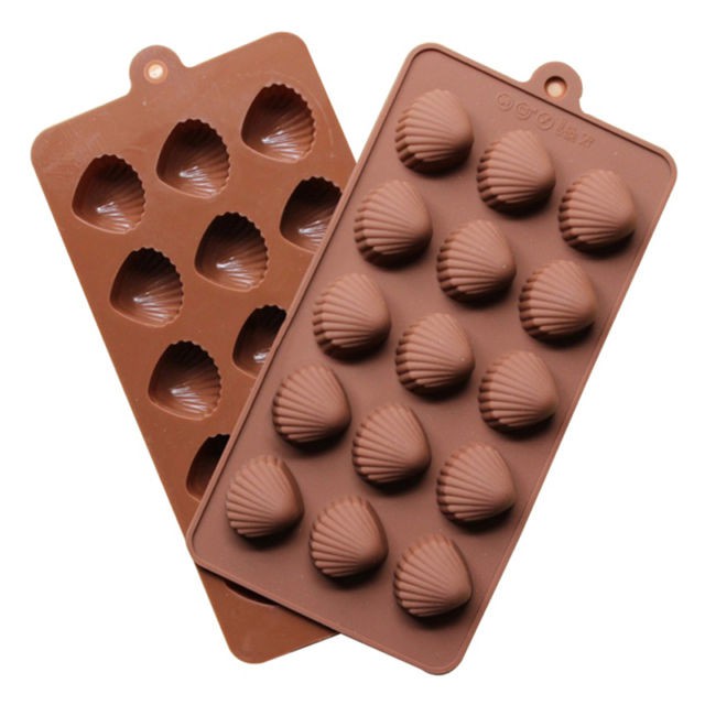 Khuôn silicon 15 vỏ sò Shell shaped mold chocolate