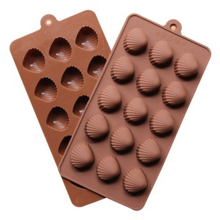 Khuôn silicon 15 vỏ sò Shell shaped mold chocolate