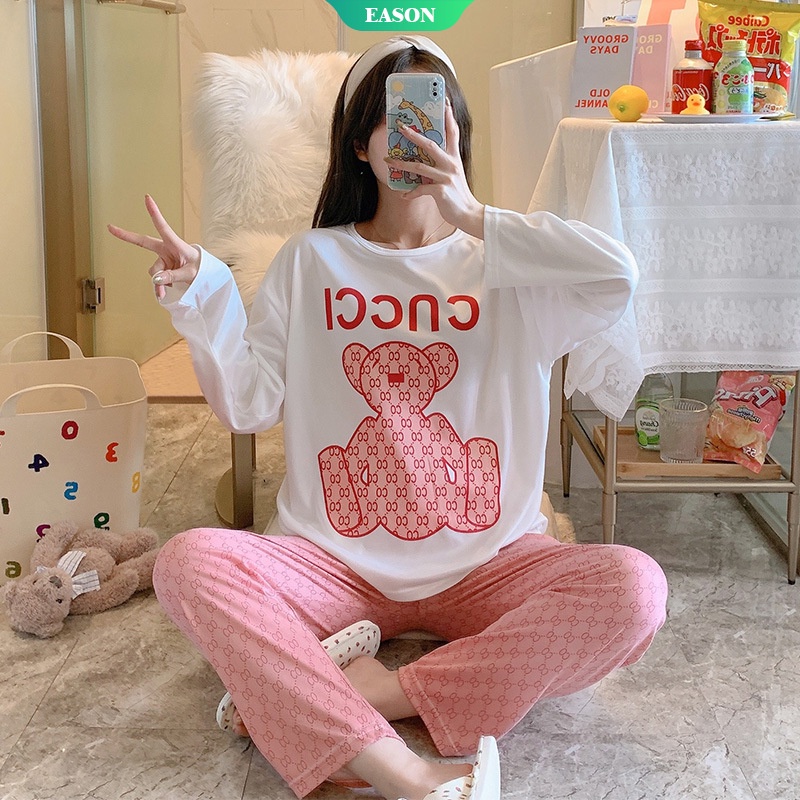 Bộ Đồ Ngủ Tay Dài Thời Trang Xuân Thu Mới 2021 Dành Cho Cặp Đôi