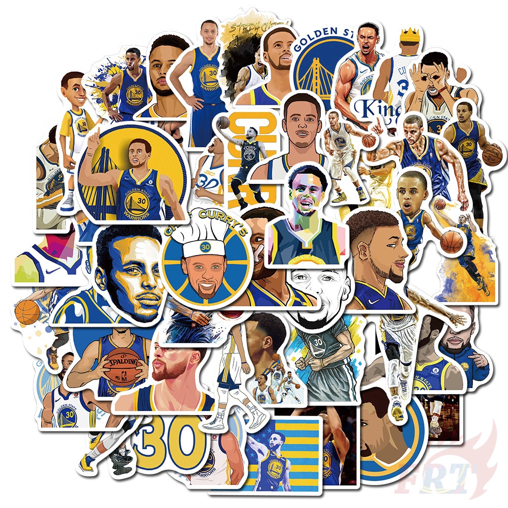 Set 50 sticker dán trang trí hình ngôi sao bóng rổ Stephen Curry