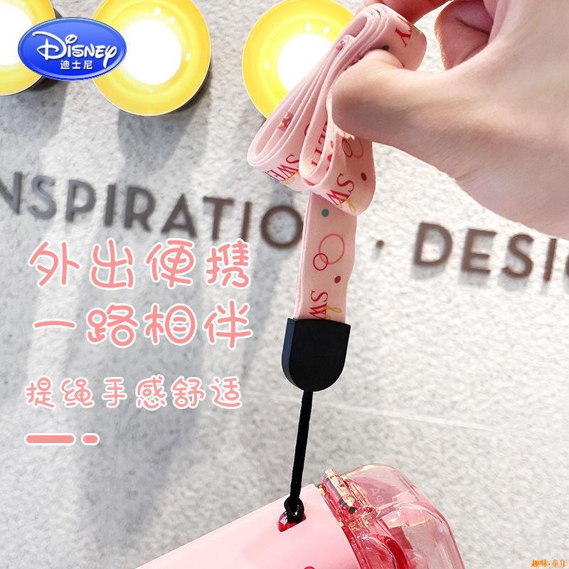 Bình Nước Hình Chữ Nhật Có Ống Hút Họa Tiết Disney Cho Bé