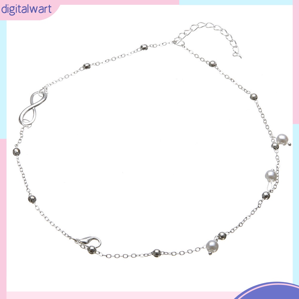 Lắc chân móc xích 2 lớp phối mặt hình vô cực độc đáo thời trang cho nữ