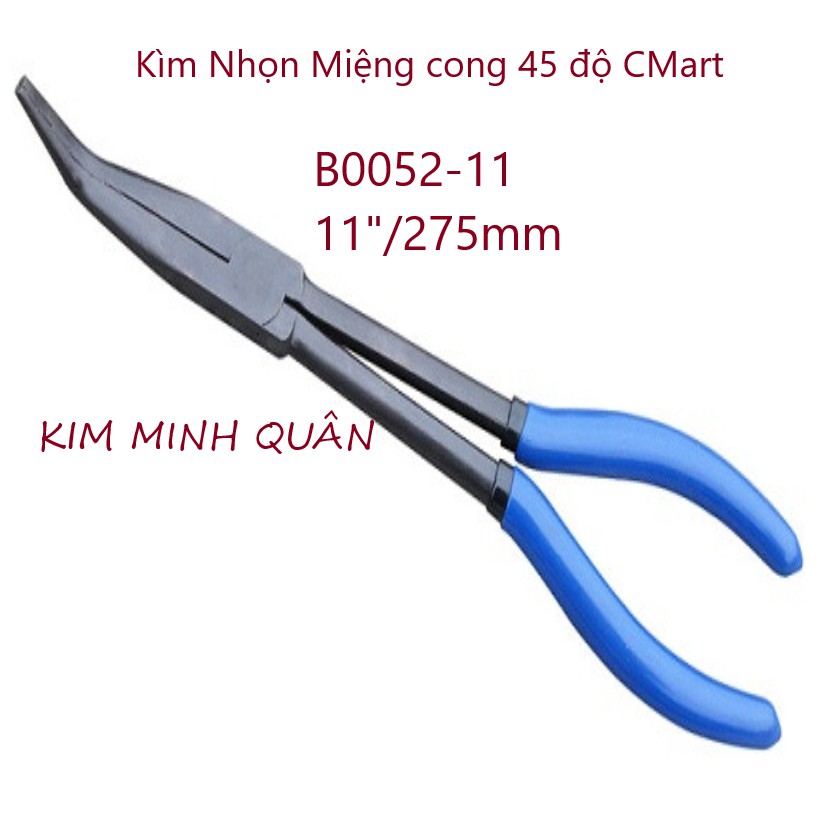 Kìm Mỏ Nhọn Dài Miệng Cong 45 Độ 275mm/11&quot; B0052-11 CMart