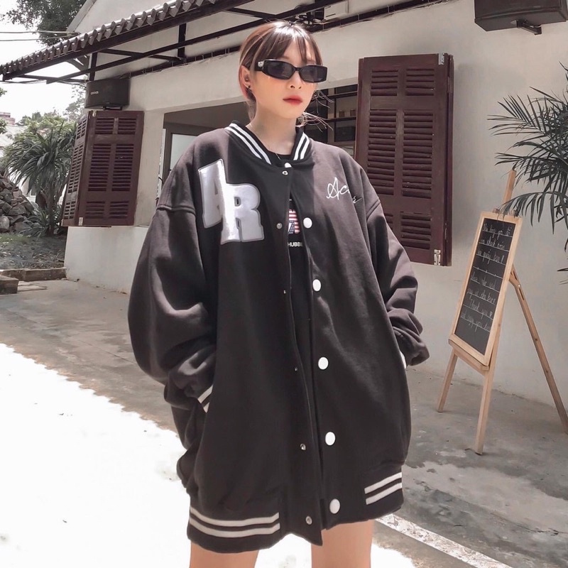 Áo khoác form rộng tay dài BOMBER ACOVER ulzzang ( ảnh thật + có quà tặng kèm )