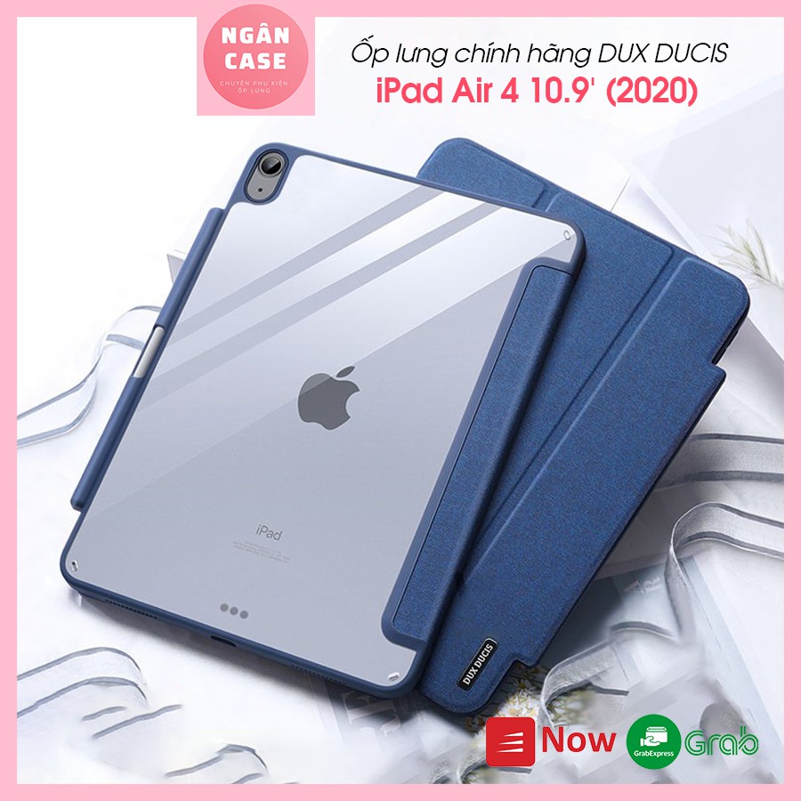 Bao da DUX DUCIS iPad Air 4 (2020) 10.9 inch - Mặt lưng trong, Có khe đựng bút Apple Pencil (DÒNG AIR - CÓ KHAY BÚT)