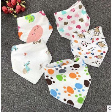 Combo 5 khăn yếm tam giác cotton cho bé