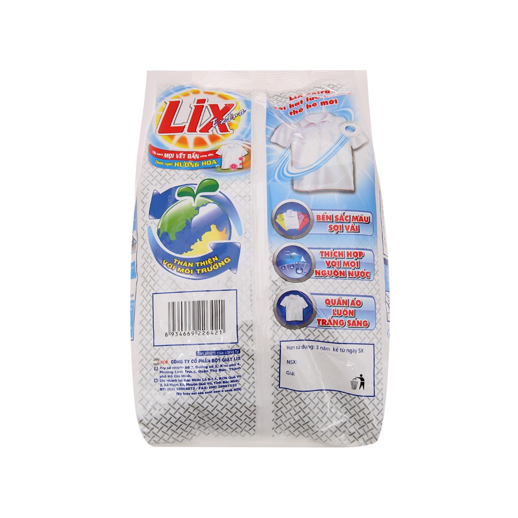 Bột giặt Lix Extra hương hoa 2.4kg