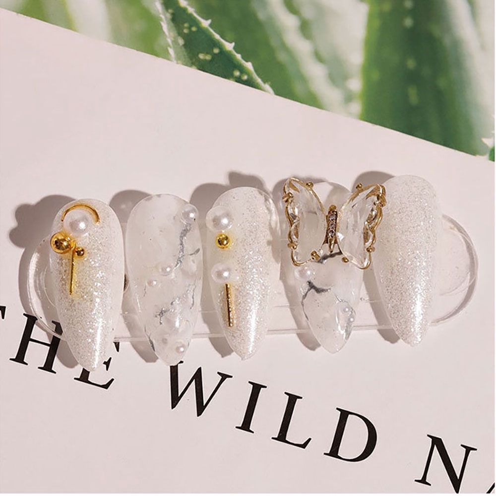 Bộ Phụ Kiện Trang Trí Móng Tay Nghệ Thuật Hình Bươm Bướm