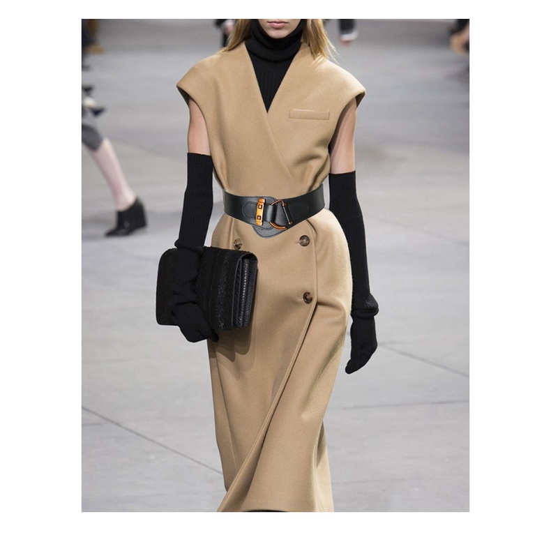 Thắt Lưng Giả Da Bản Rộng Phong Cách Vintage Thời Trang Cho Nữ